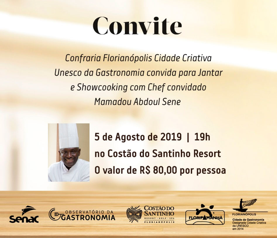 Confraria convida para jantar com Mamadou Sene