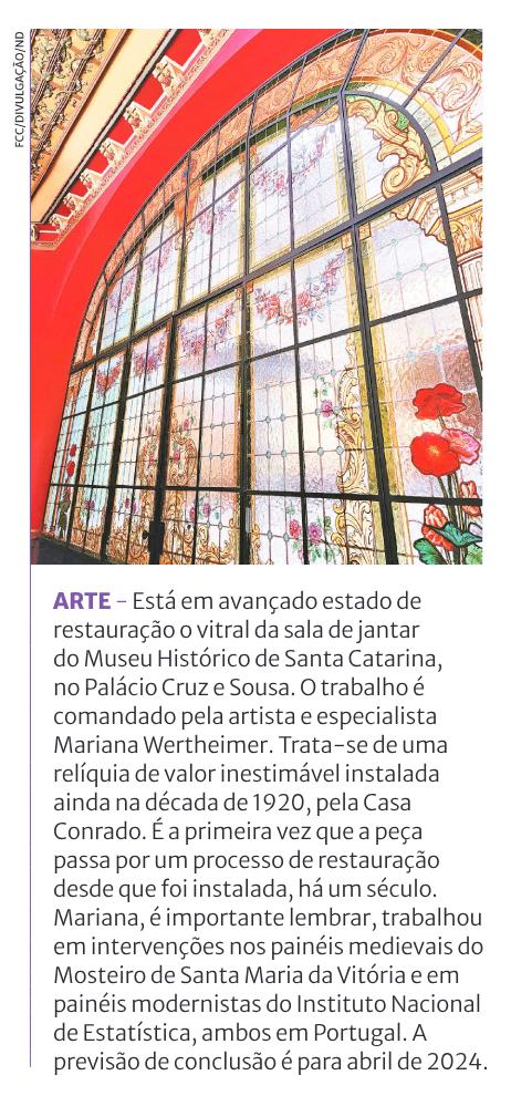 Vitral no Palácio Cruz e Sousa