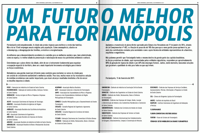 manifesto Um Futuro Melhor para Florianópolis