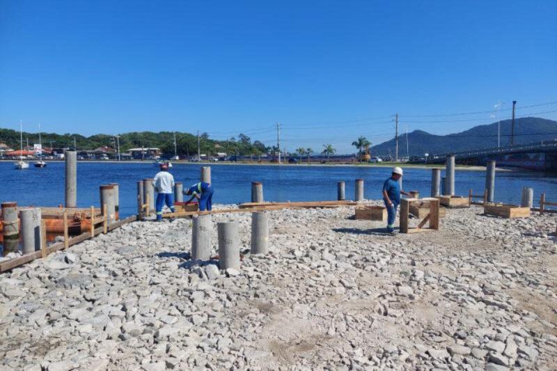 Iniciada a fundação do novo terminal lacustre da Lagoa da Conceição