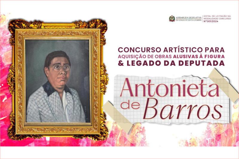 ALESC lança edital de concurso para aquisição de obras alusivas ao legado de Antonieta de Barros